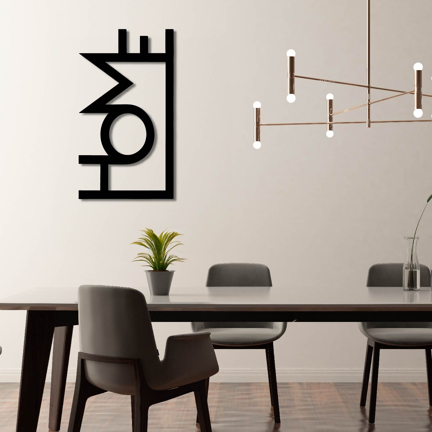 HOME SIGN METAL WALL ART