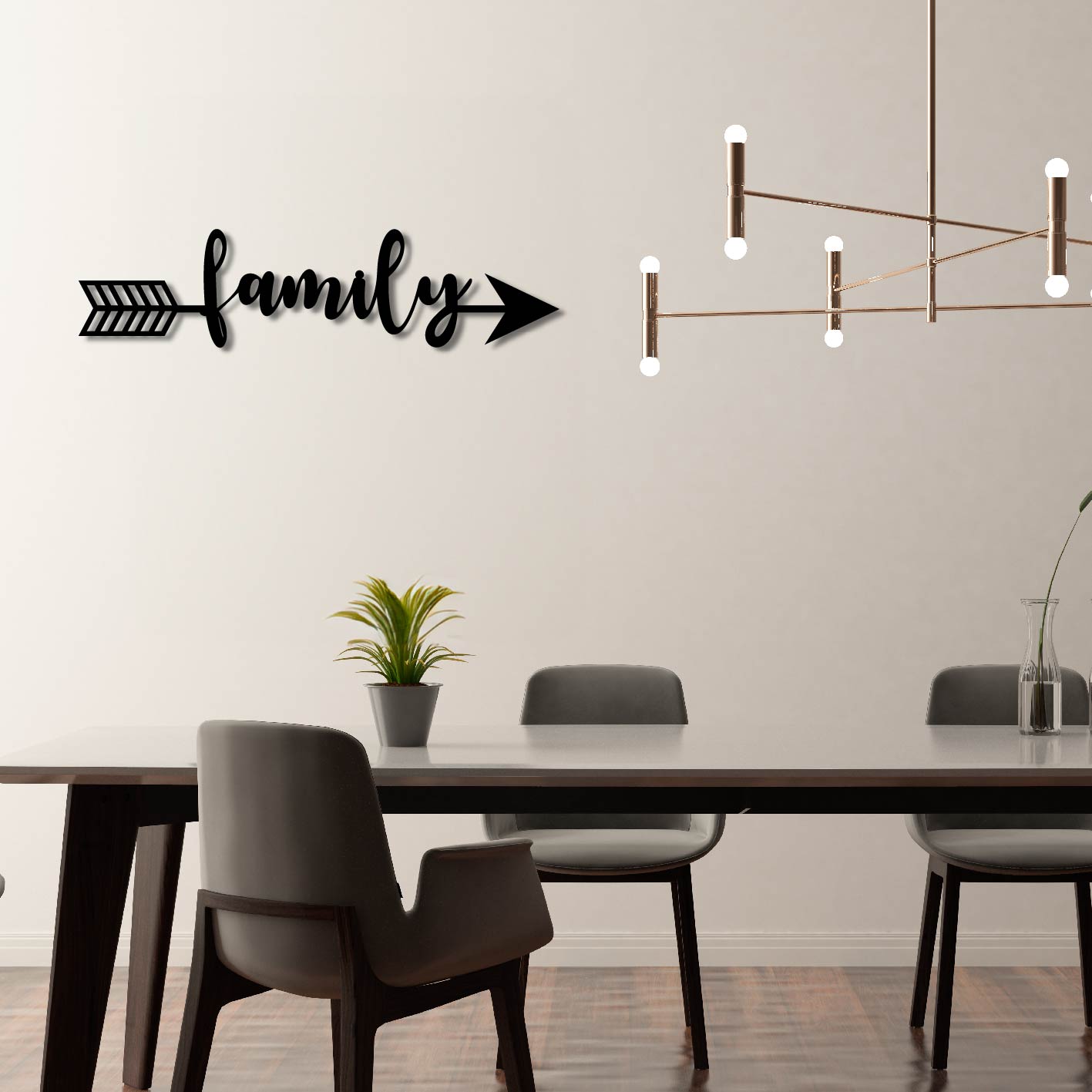 FAMILY ARROW SIGN METAL WALL ART