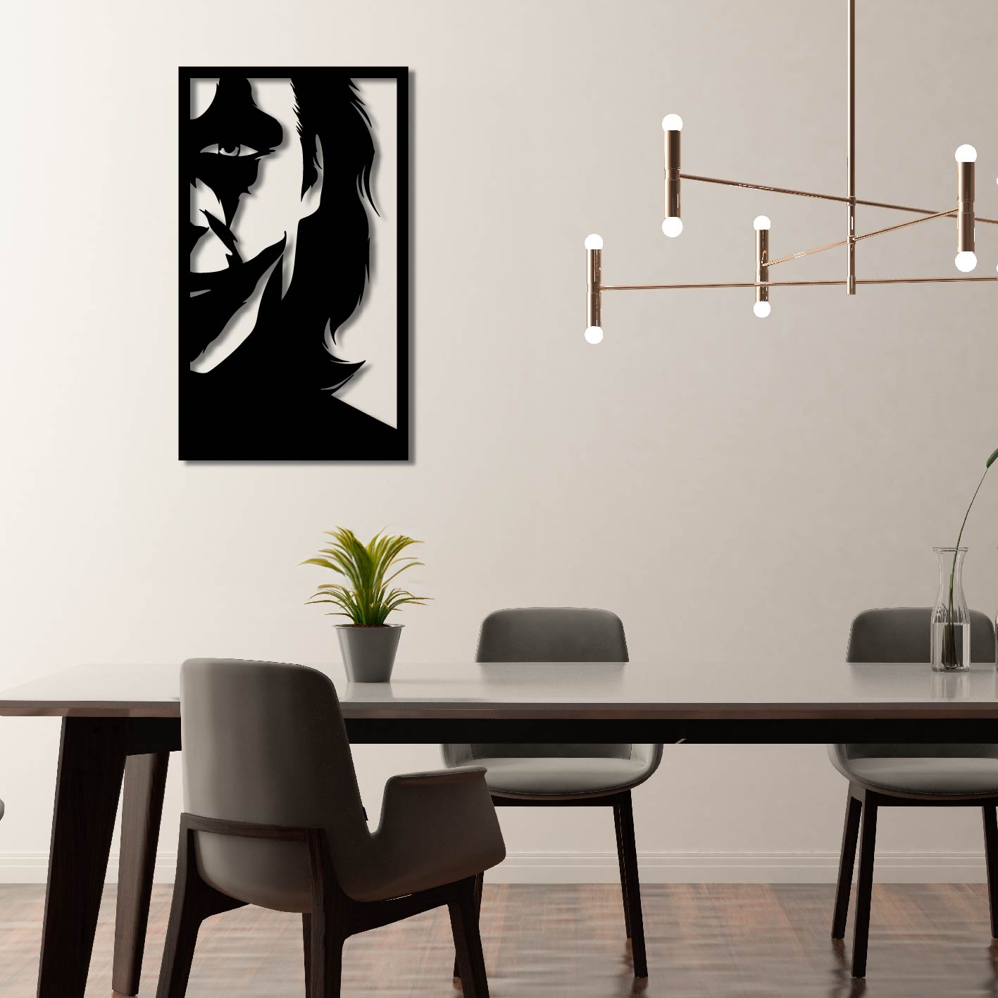 The Joker Metal Wall Art Frame