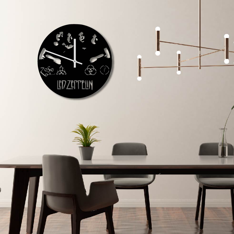 LED ZEPPELIN METAL WALL ART CLOCK
