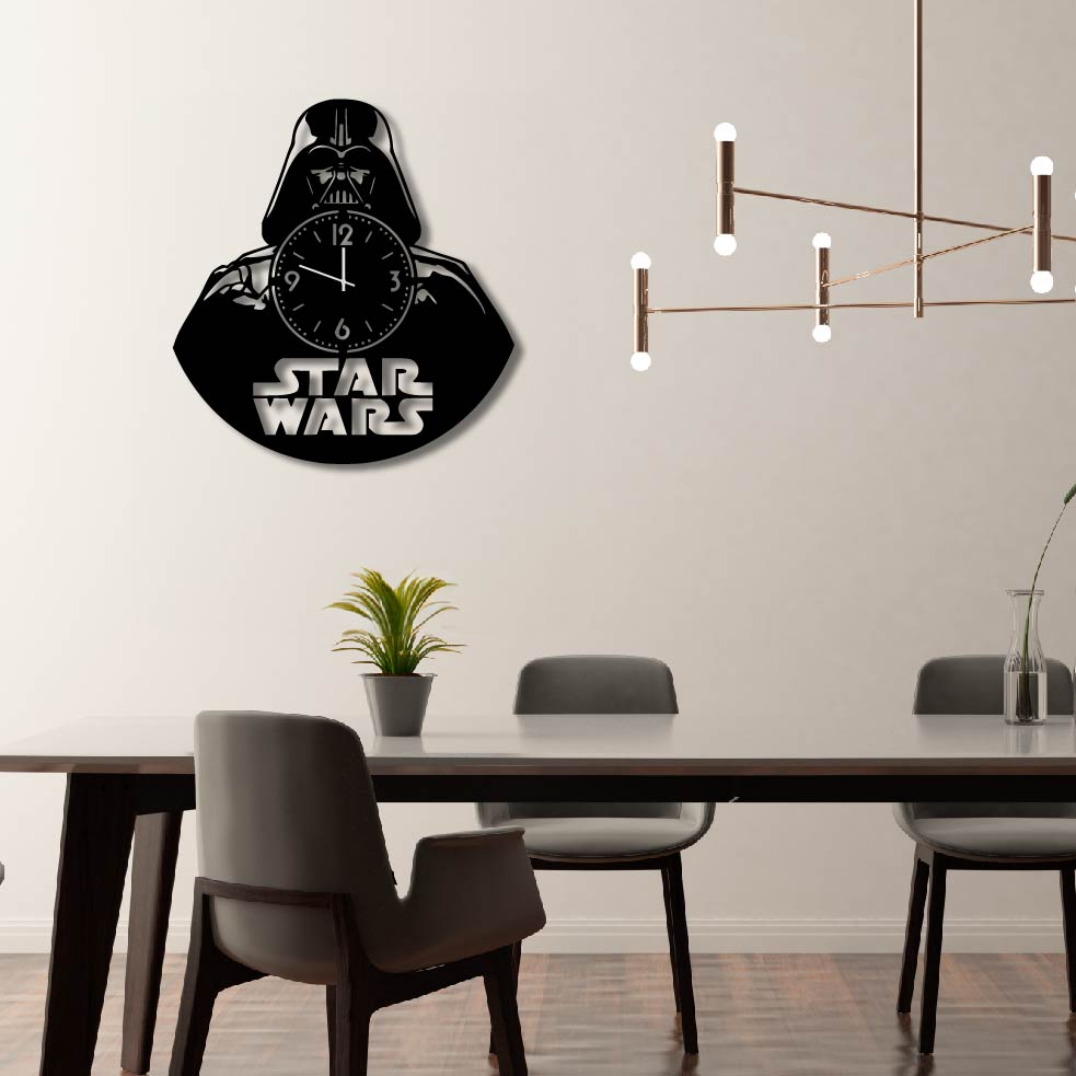 DARTH VADER STAR WARS METAL WALL ART CLOCK