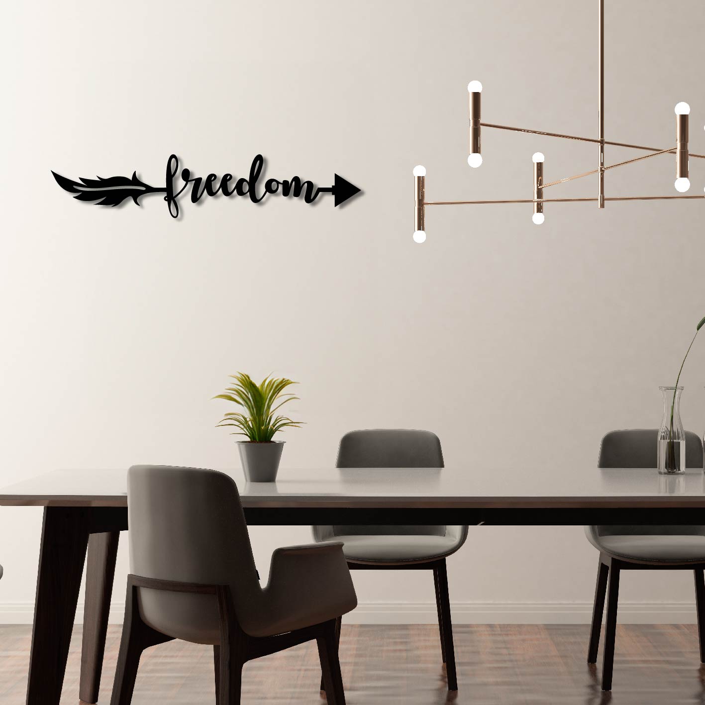 FREEDOM ARROW SIGN METAL WALL ART