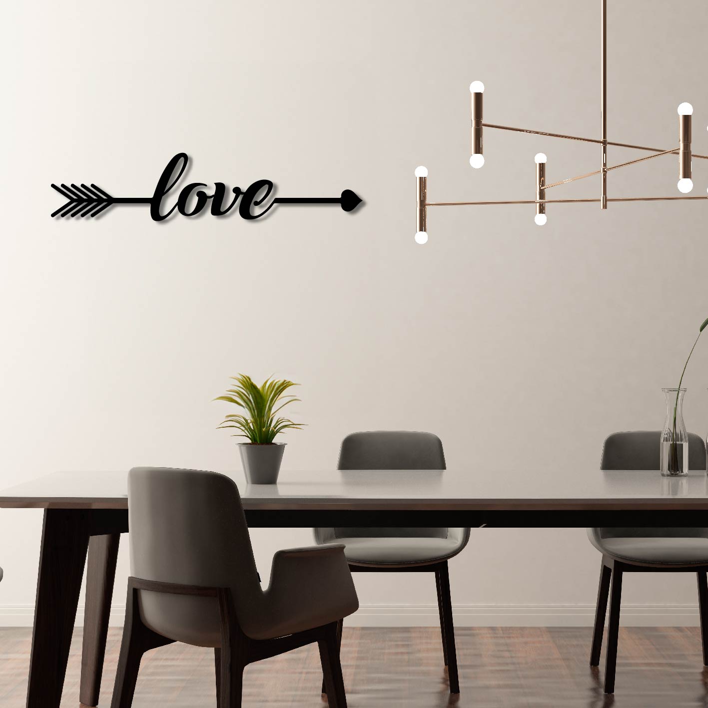 ARROW LOVE METAL WALL ART