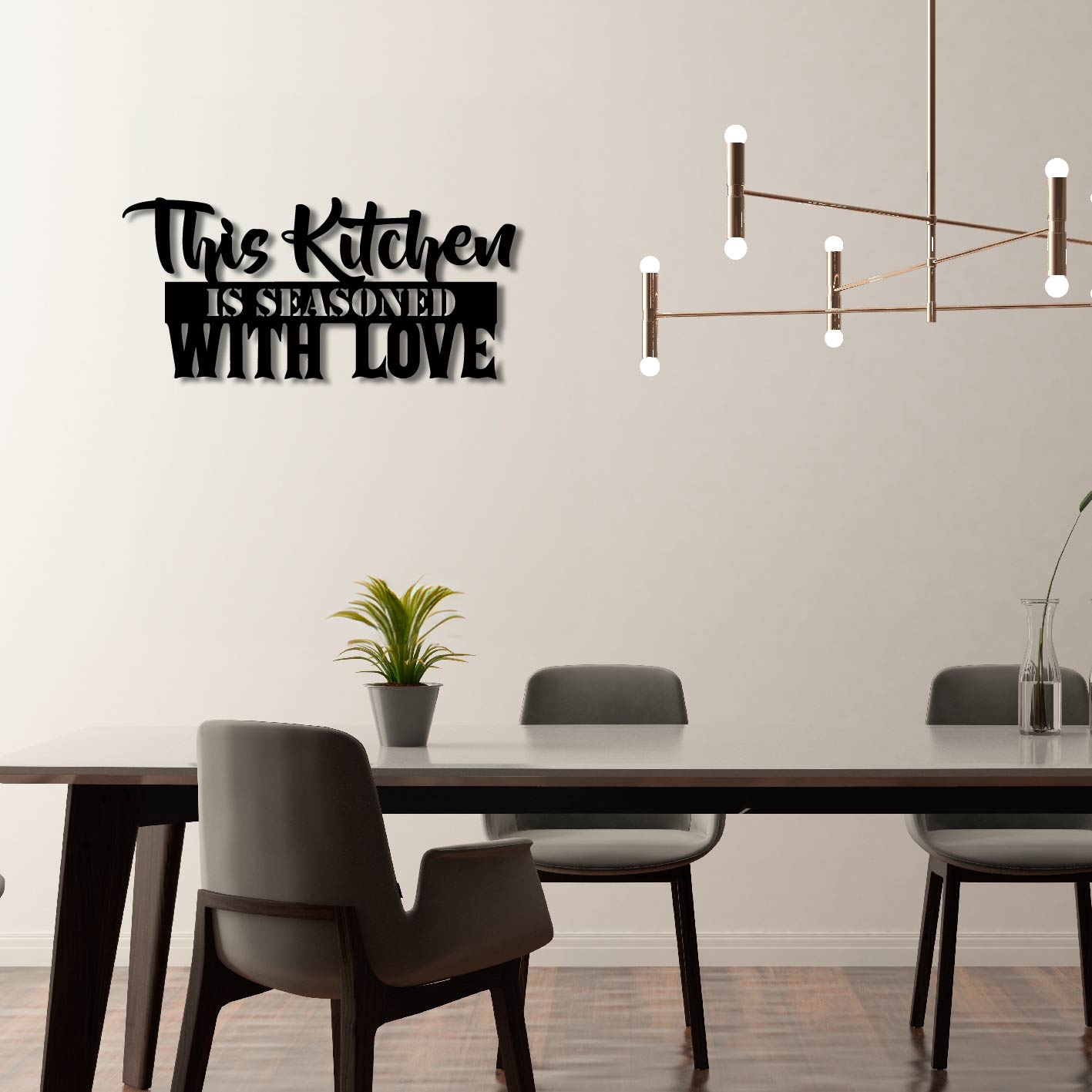 THIS KITCHEN IS SEASONED WITH LOVE METAL WALL ART