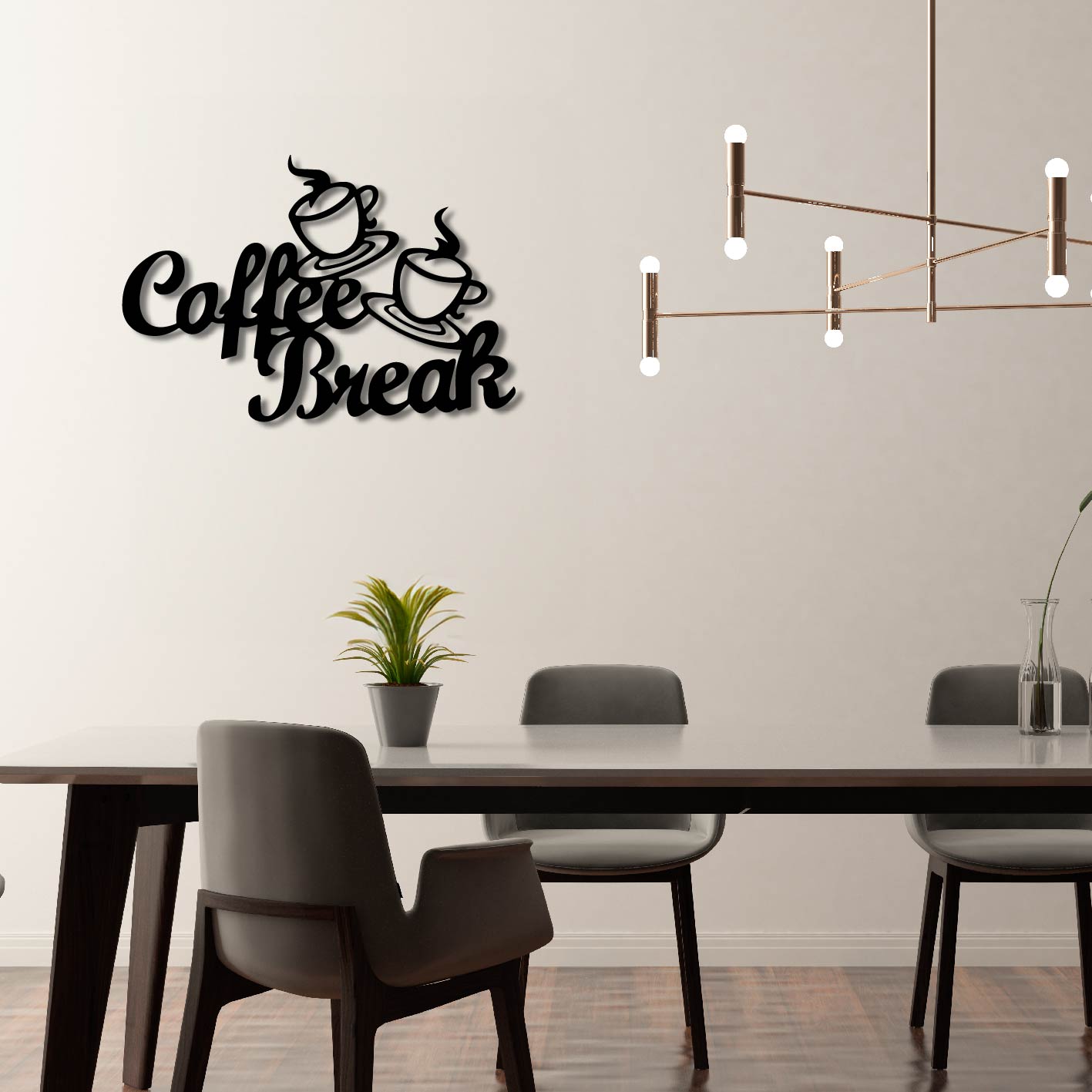 COFFEE BREAK SIGN METAL WALL ART