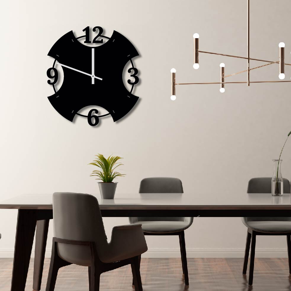 SIMPLE NUMBER METAL WALL ART CLOCK