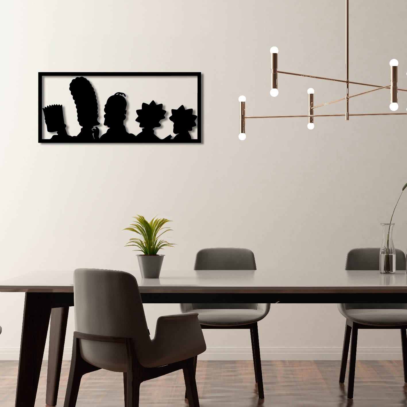 THE SIMPSONS FAMILY METAL WALL ART