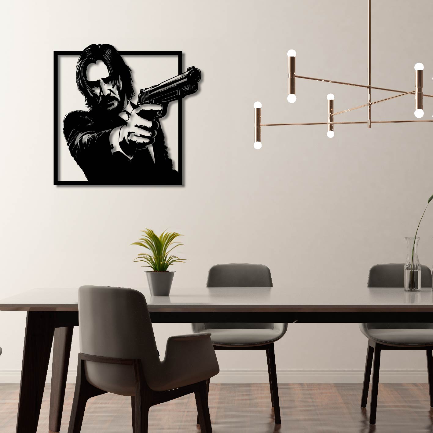 John Wick Metal Wall Art Frame