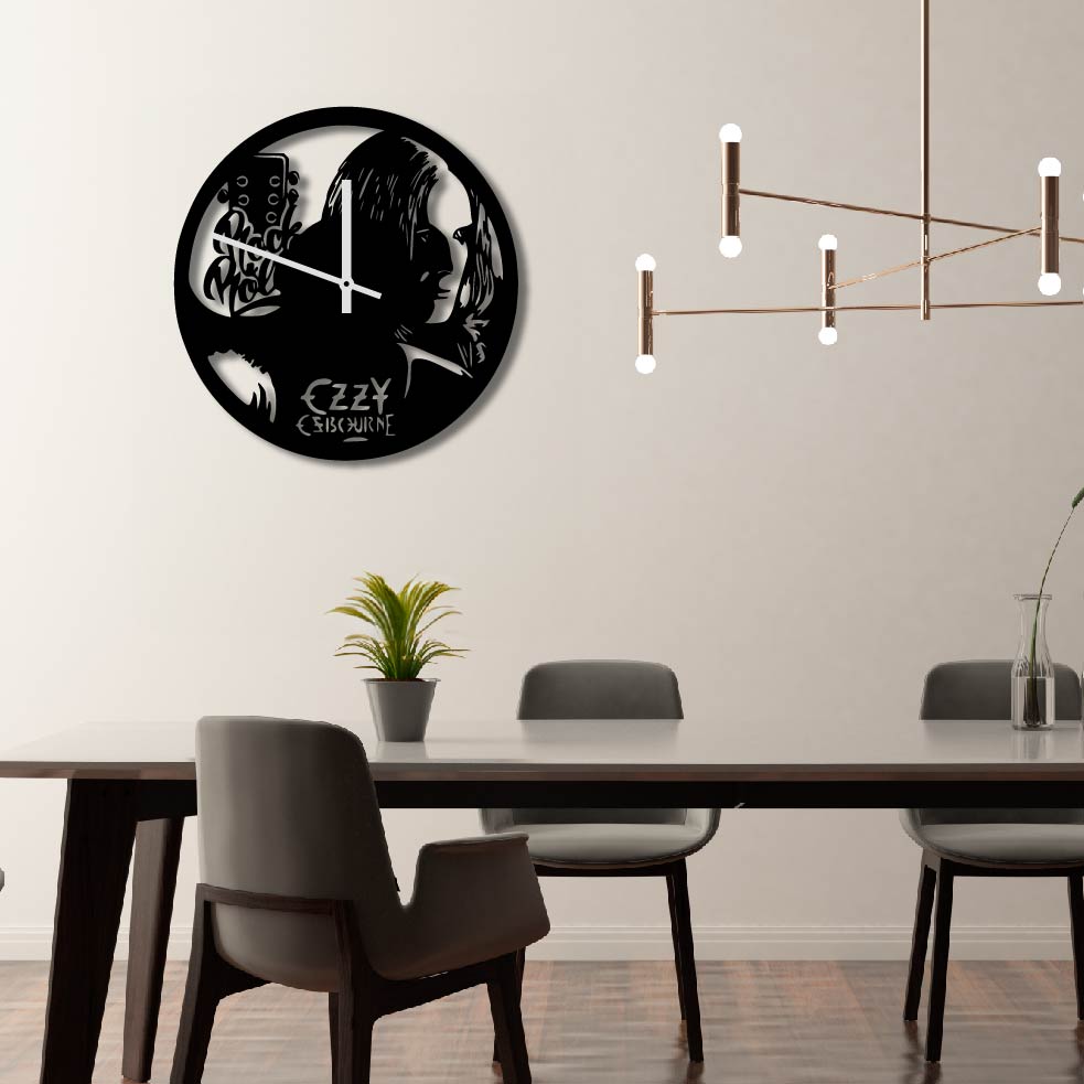 OZZY OSBOURNE METAL WALL ART CLOCK