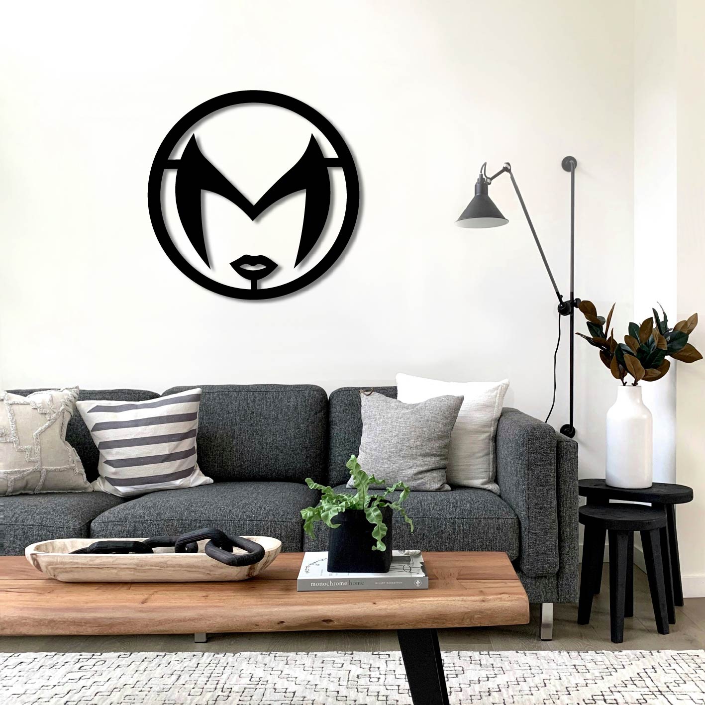 WANDA SCARLET WITCH LOGO METAL WALL ART