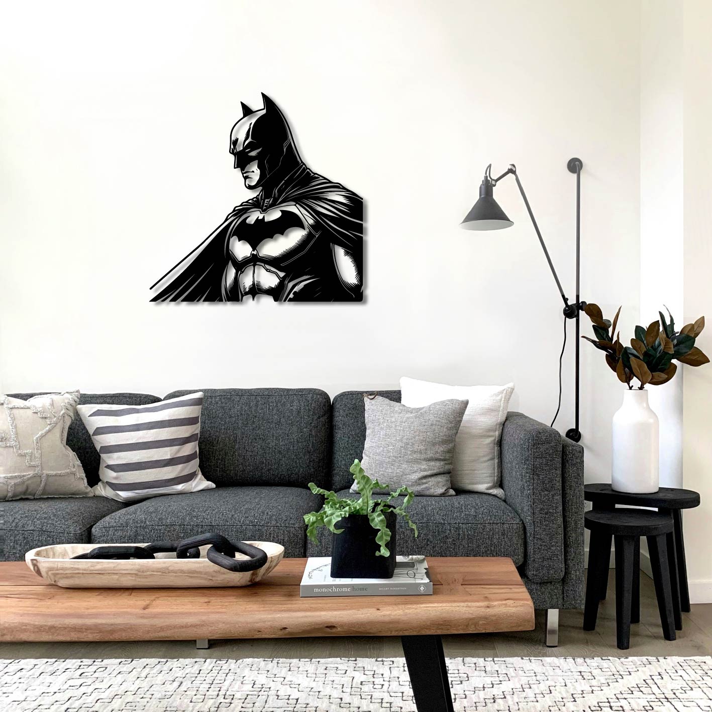 BATMAN DETAILED PORTRAIT METAL WALL ART