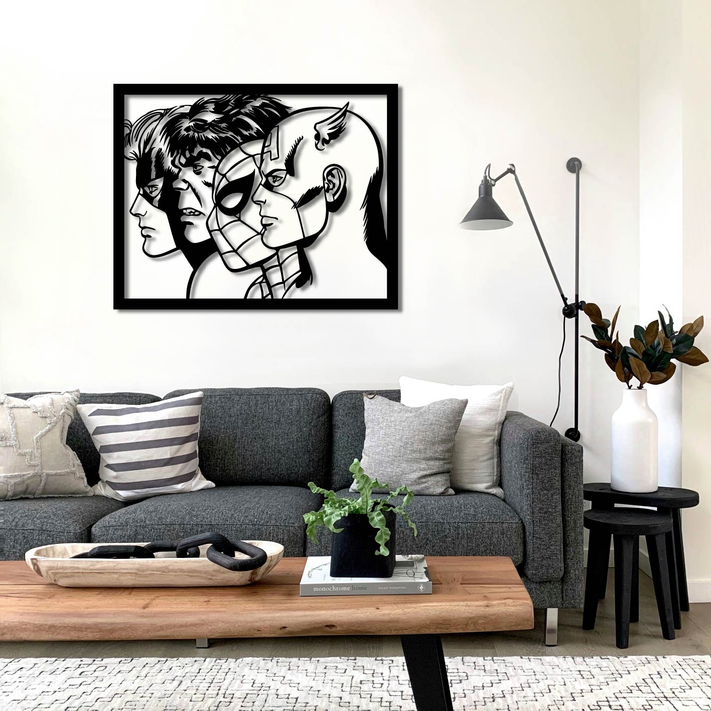 CLASSIC AVENGERS PORTRAIT METAL WALL ART