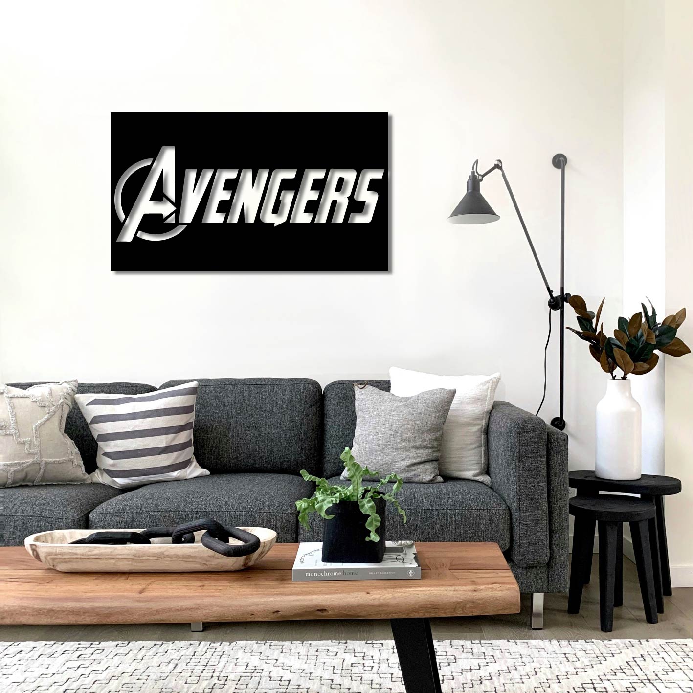 AVENGER LOGO PLATE METAL WALL ART