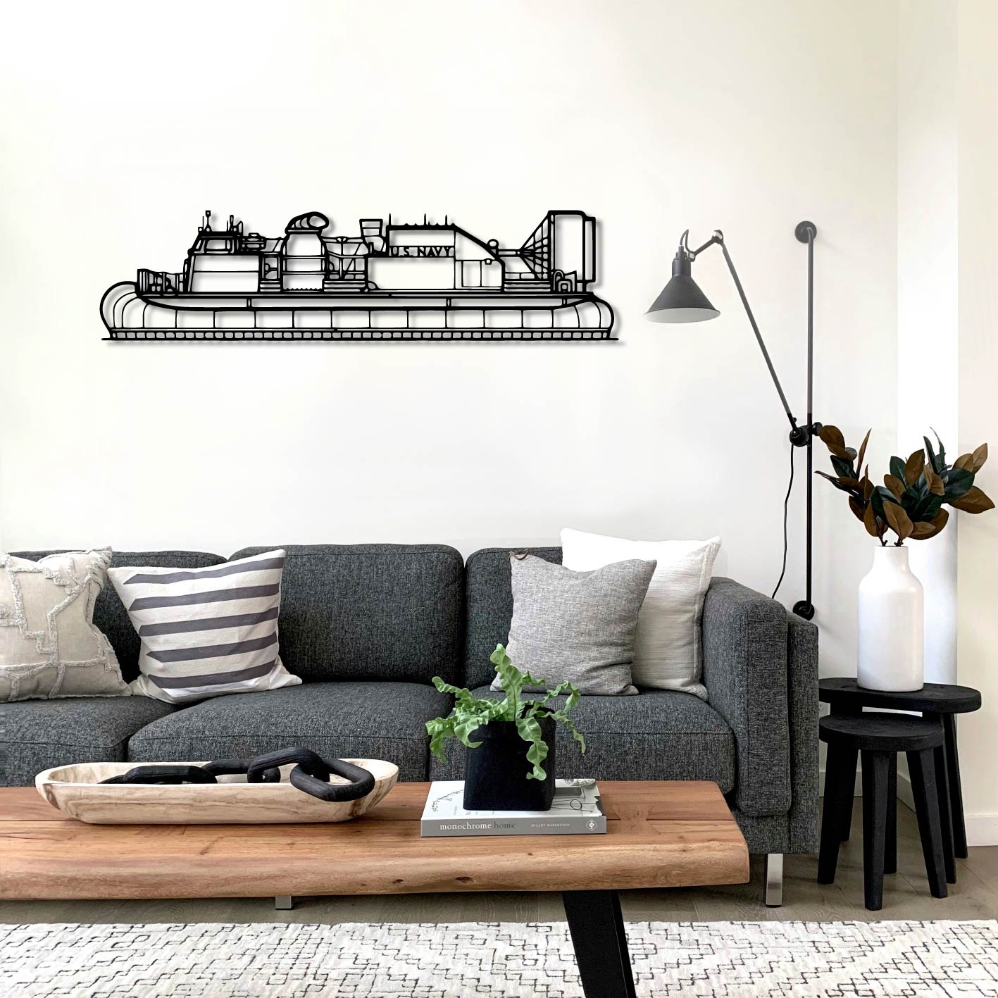 LANDING CRAFT AIR CUSHION METAL WALL ART