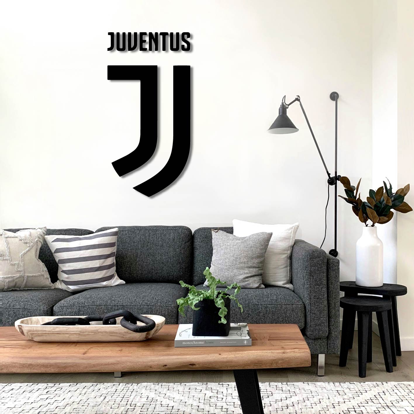 JUVENTUS SIMPLE LOGO METAL WALL ART
