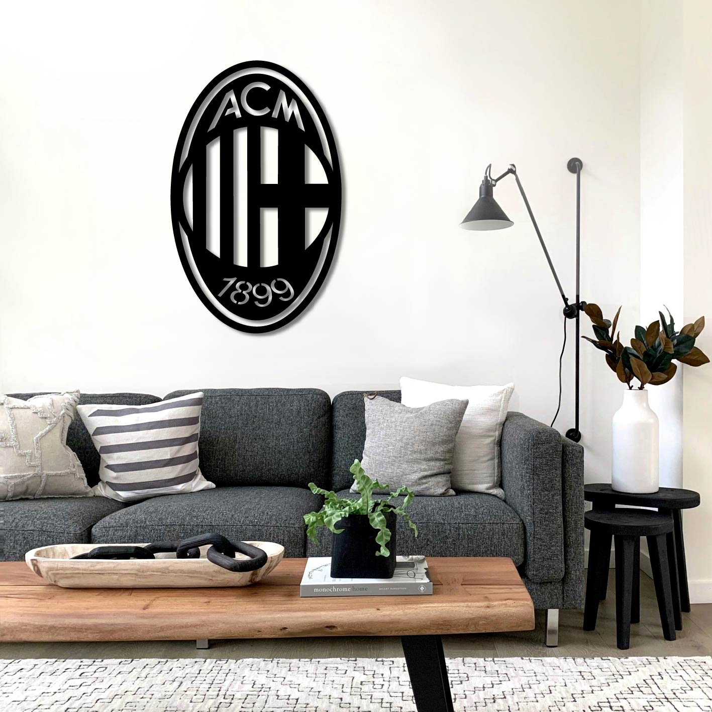 AC MILAN LOGO METAL WALL ART