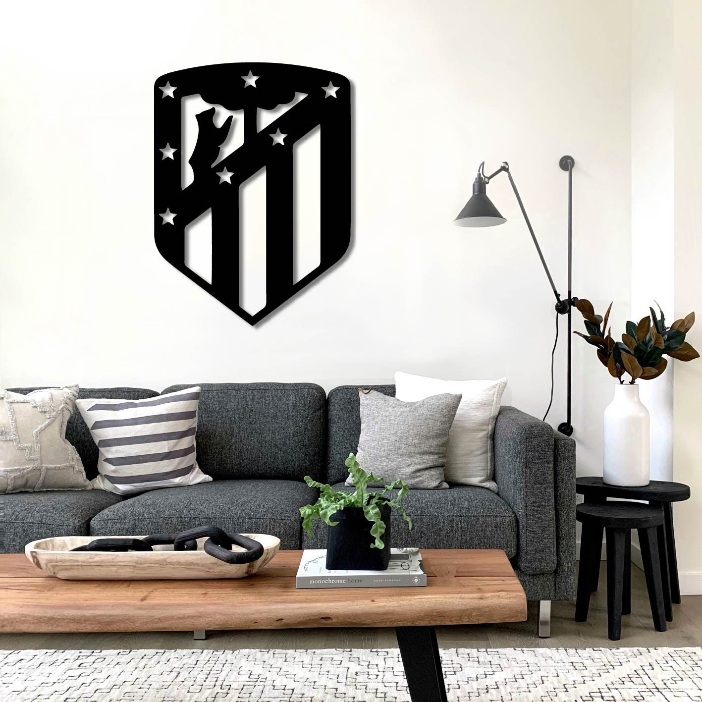 ATLETICO MADRID NEW LOGO METAL WALL ART