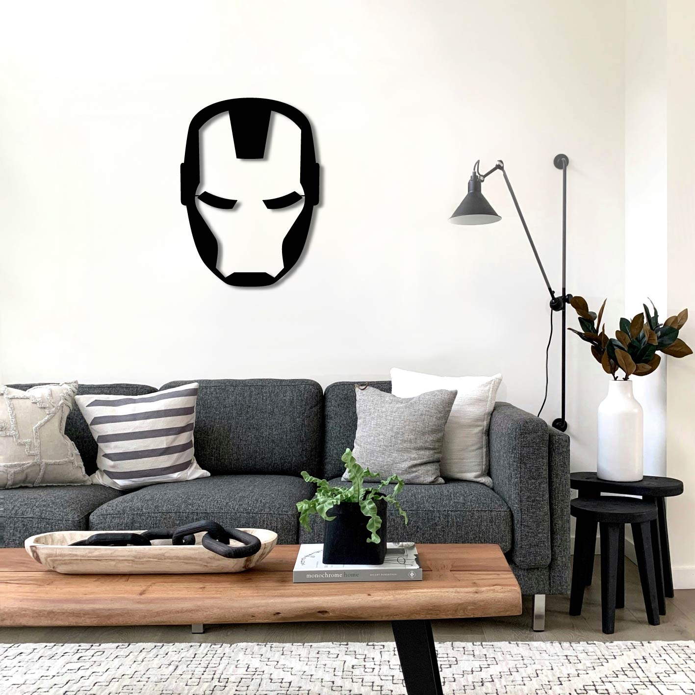 IRONMAN HELMET METAL WALL ART