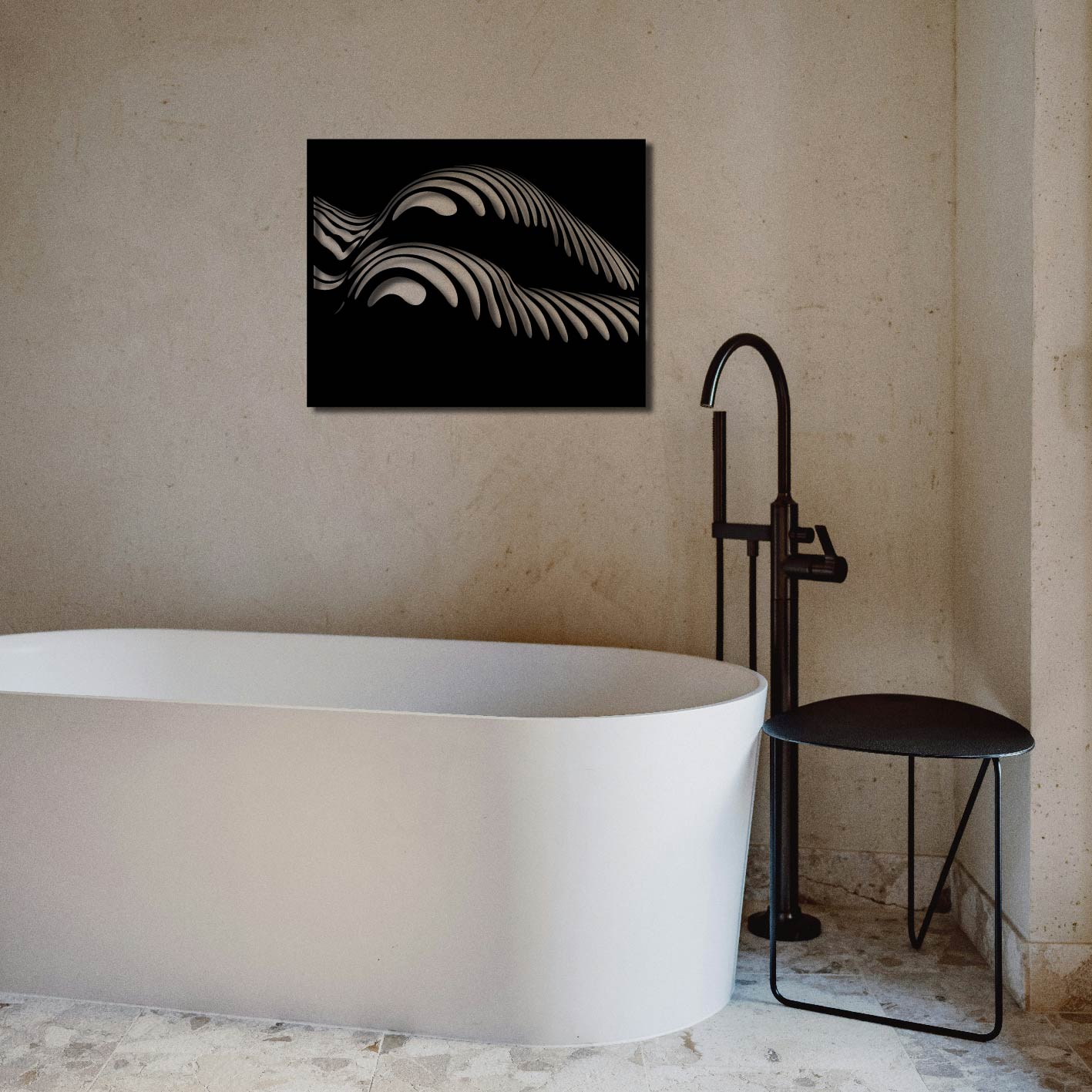Shadows Metal Wall Art Frame