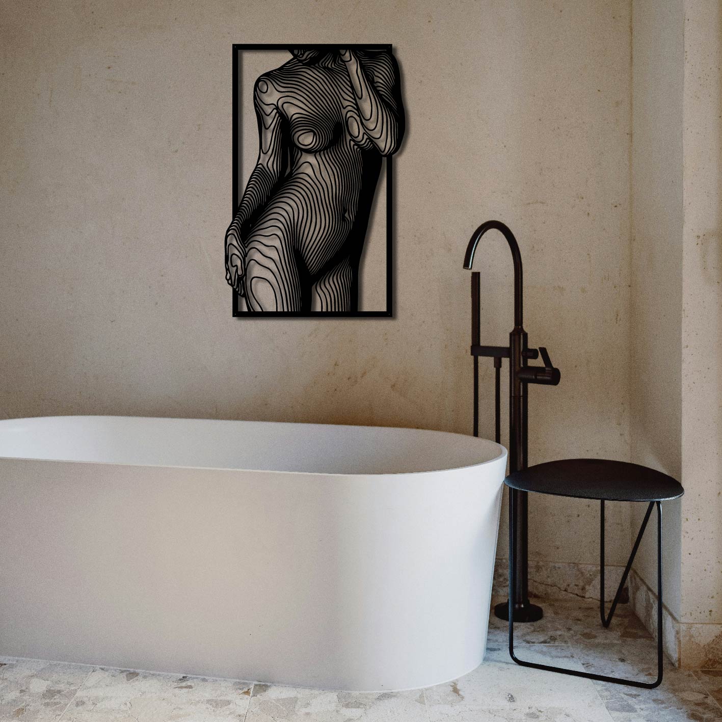Art Of Woman Metal Wall Art Frame