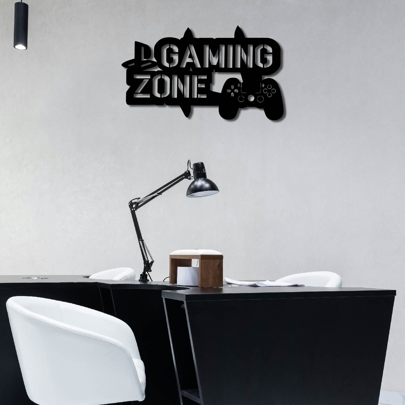 PLAYSTATION GAMING ZONE METAL WALL ART