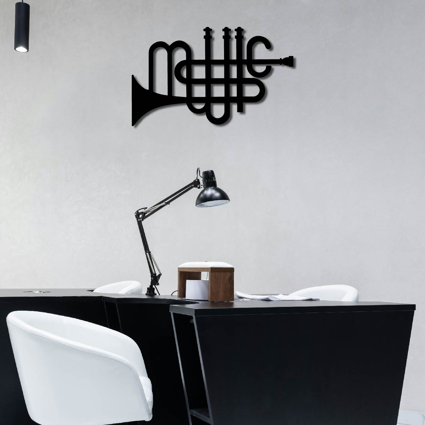 MUSIC TRUMPET METAL WALL ART