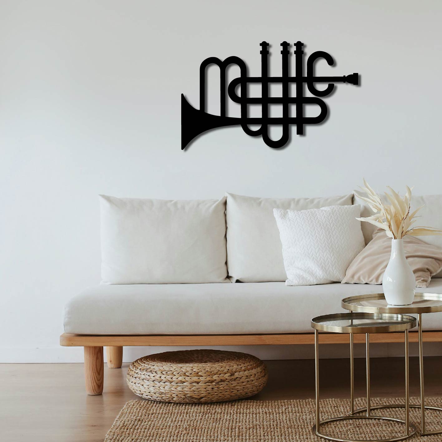 MUSIC TRUMPET METAL WALL ART