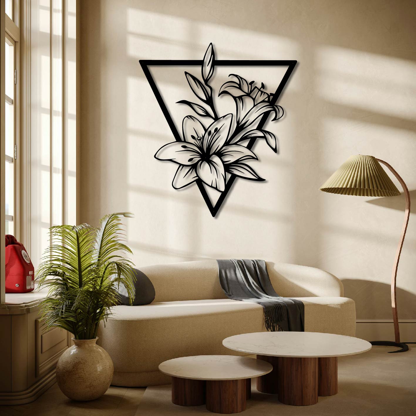 Flowers Metal Wall Art Frame