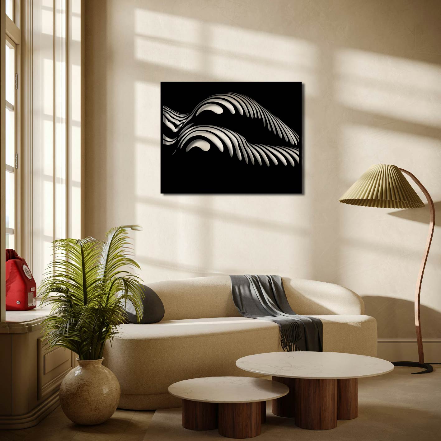 Shadows Metal Wall Art Frame