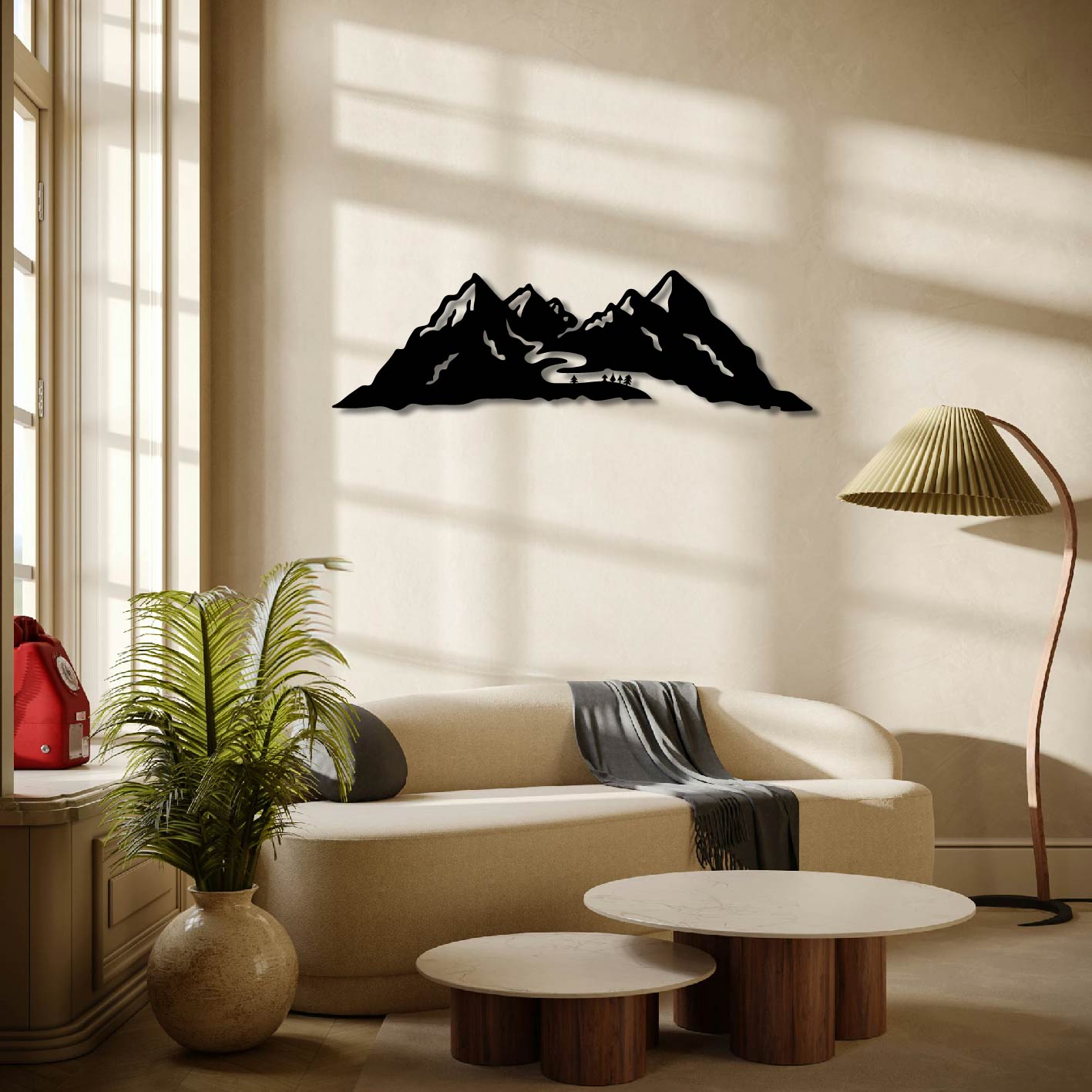 MOUNTAINS PATH METAL WALL ART
