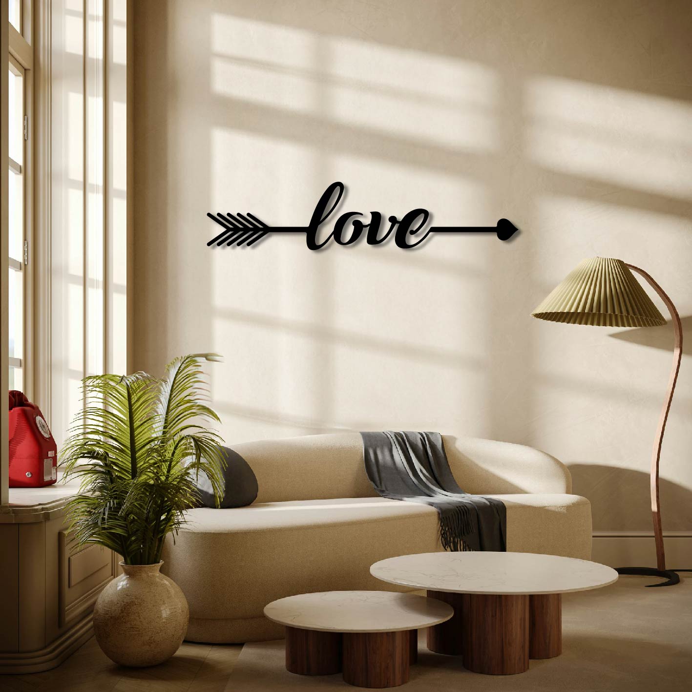 ARROW LOVE METAL WALL ART