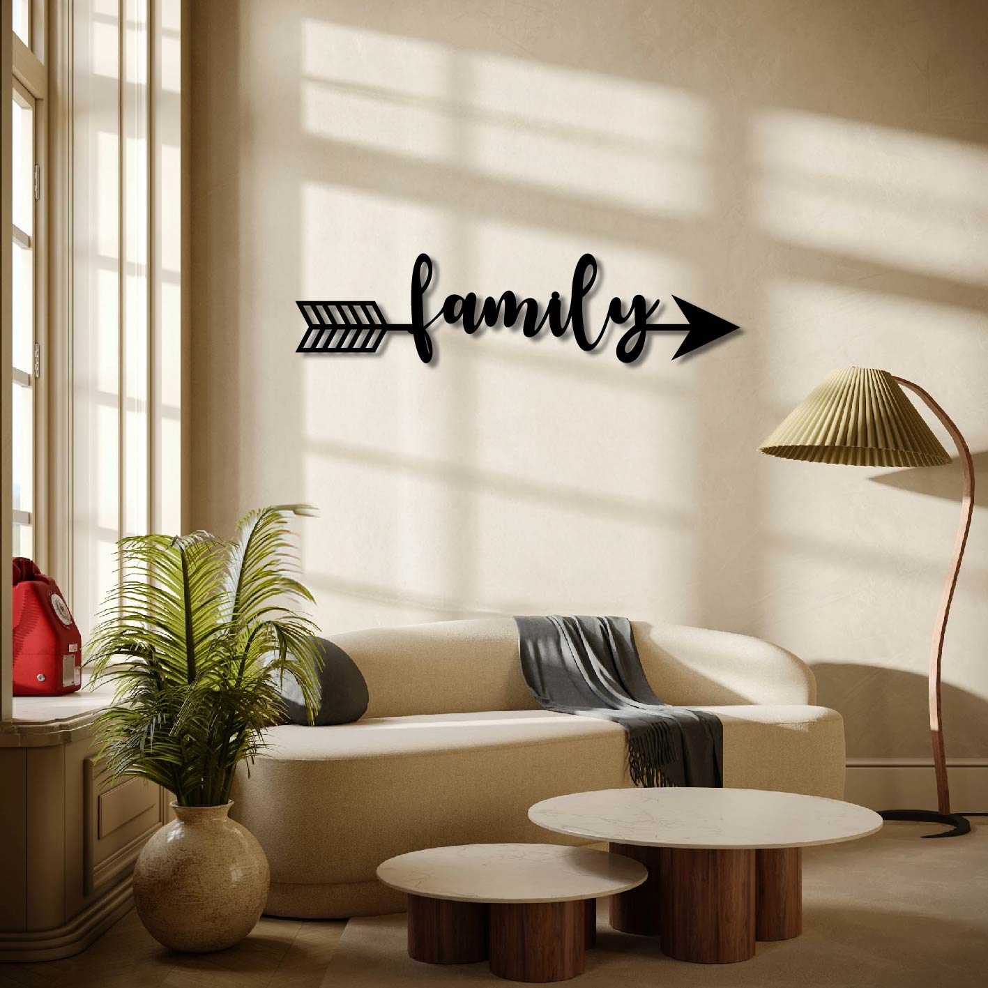 FAMILY ARROW SIGN METAL WALL ART