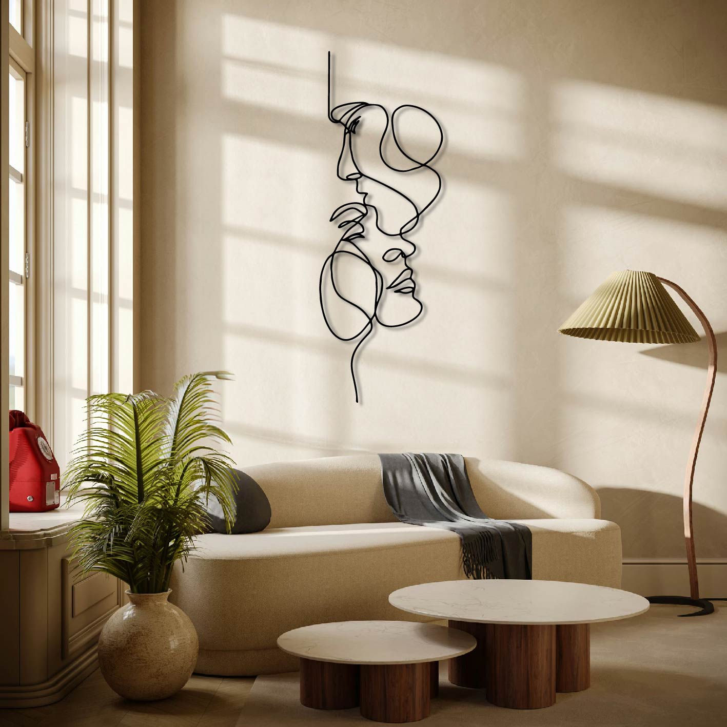 Forehead Kiss Metal Wall Art Frame