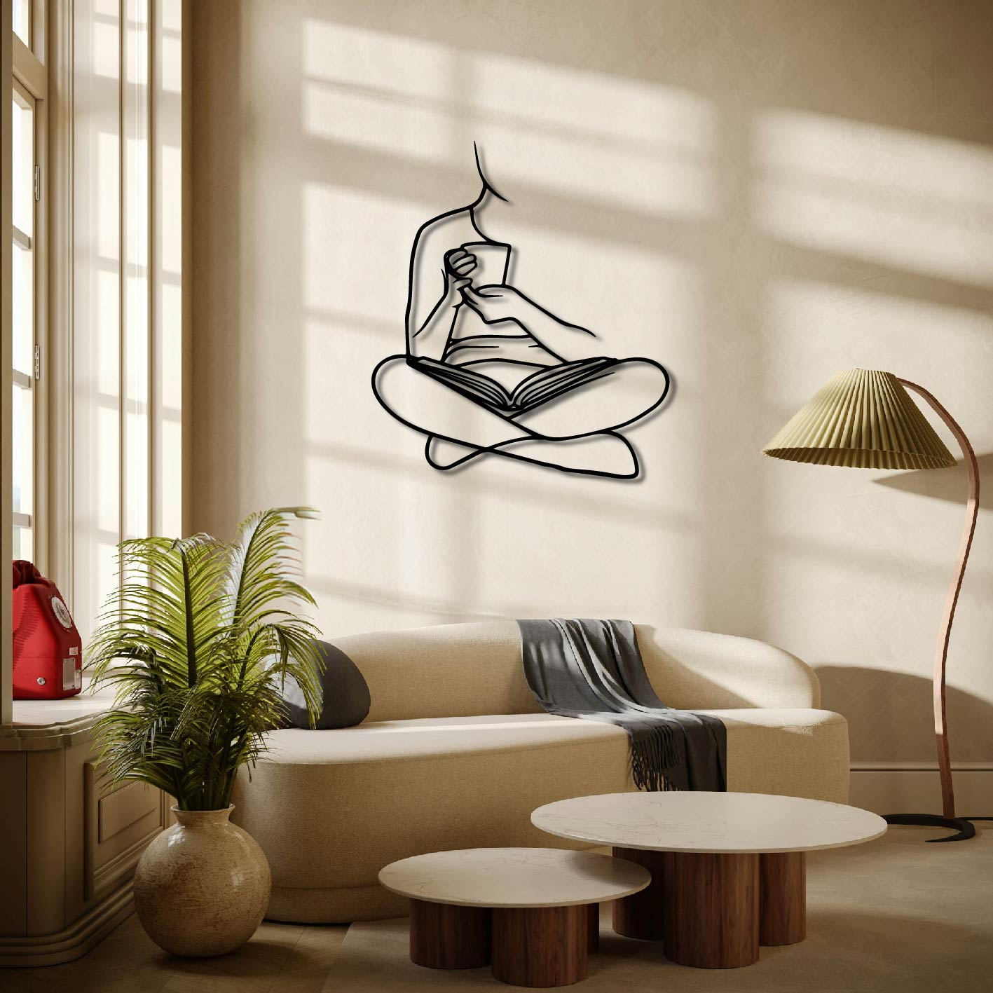 LADY MUG METAL WALL ART