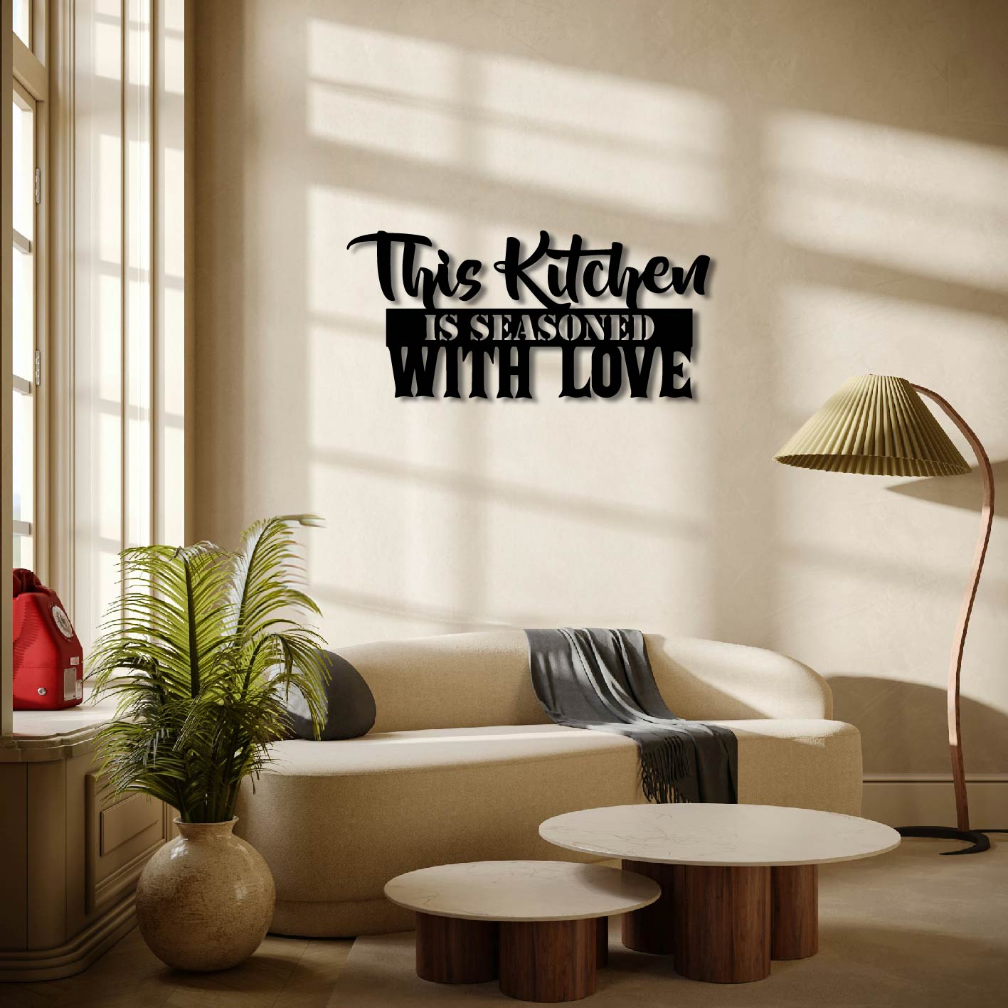THIS KITCHEN IS SEASONED WITH LOVE METAL WALL ART