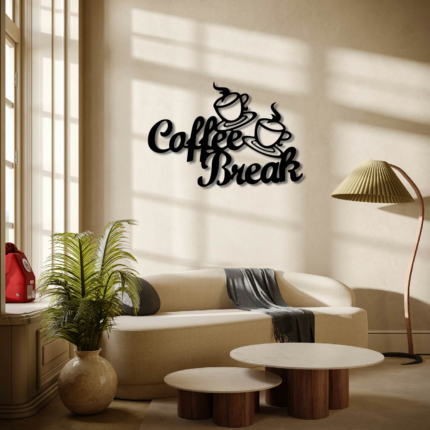 COFFEE BREAK SIGN METAL WALL ART