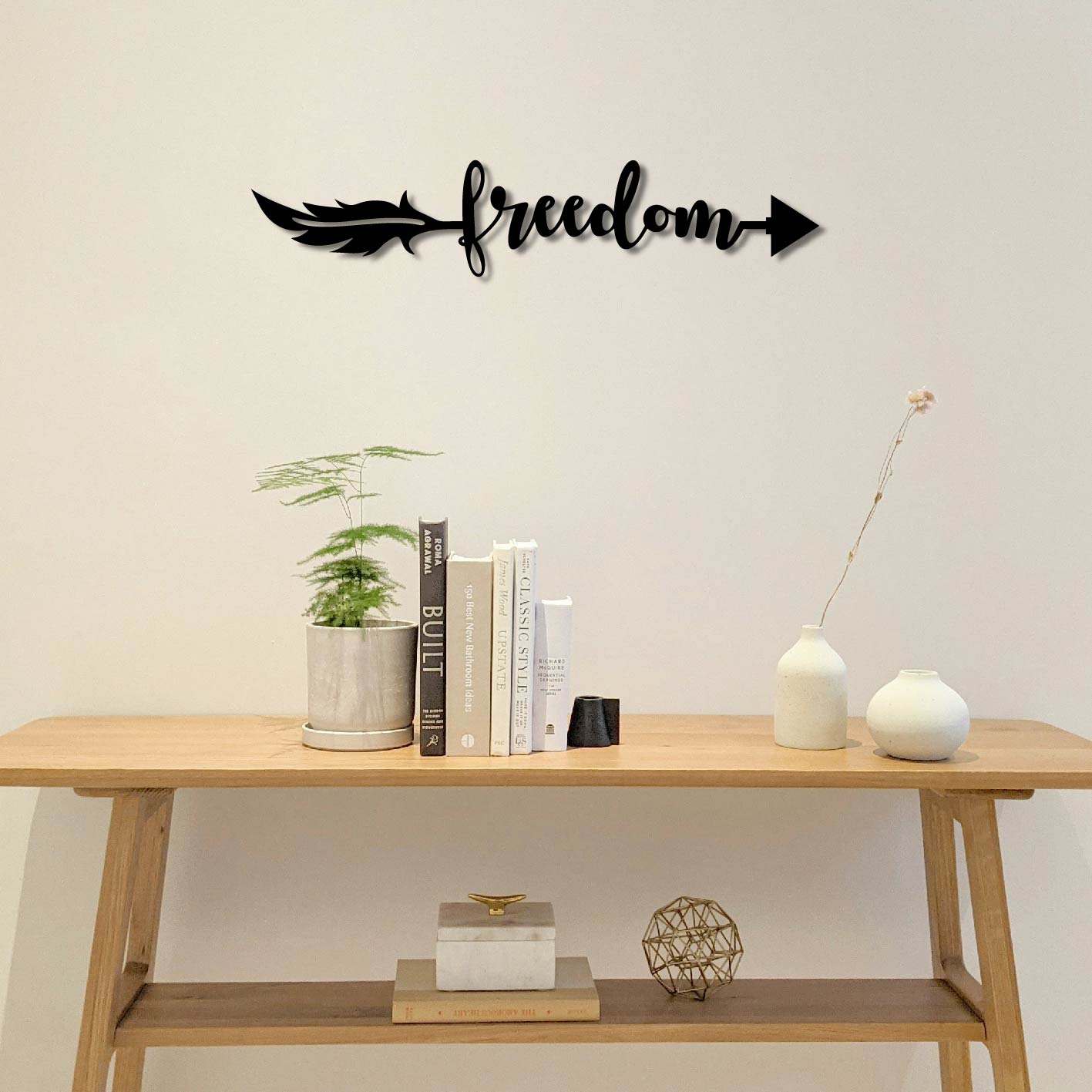 FREEDOM ARROW SIGN METAL WALL ART