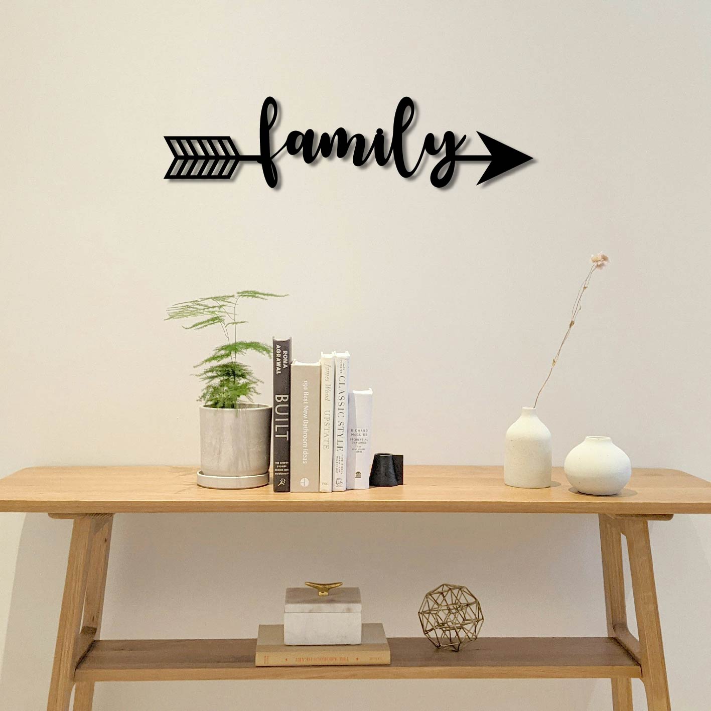 FAMILY ARROW SIGN METAL WALL ART