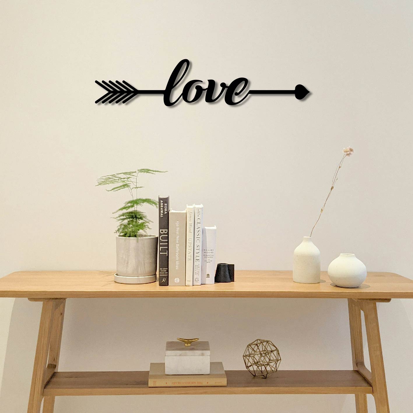 ARROW LOVE METAL WALL ART