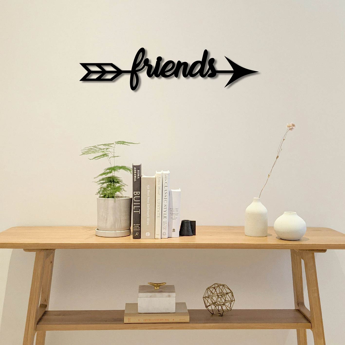 FRIENDS ARROW SIGN METAL WALL ART