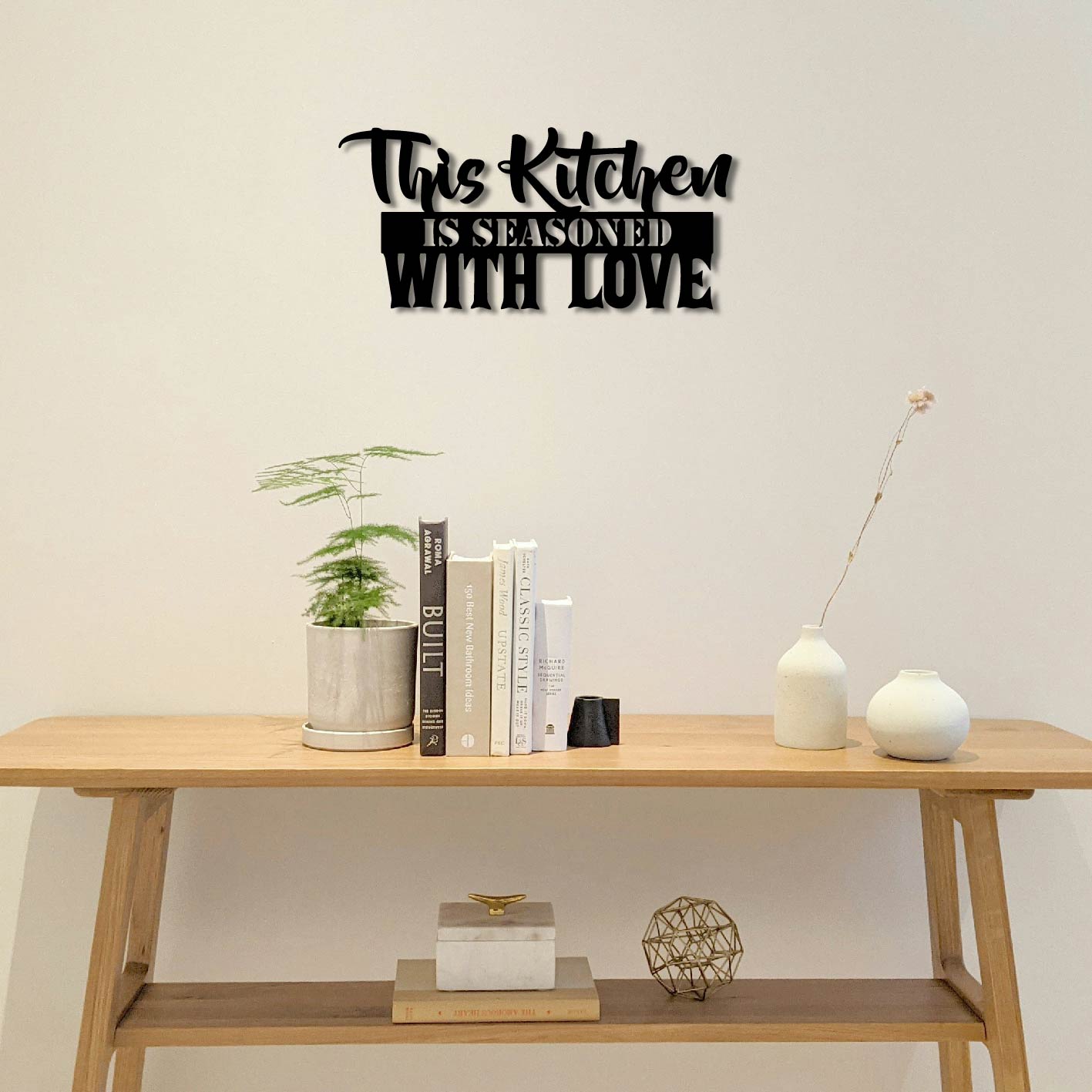 THIS KITCHEN IS SEASONED WITH LOVE METAL WALL ART