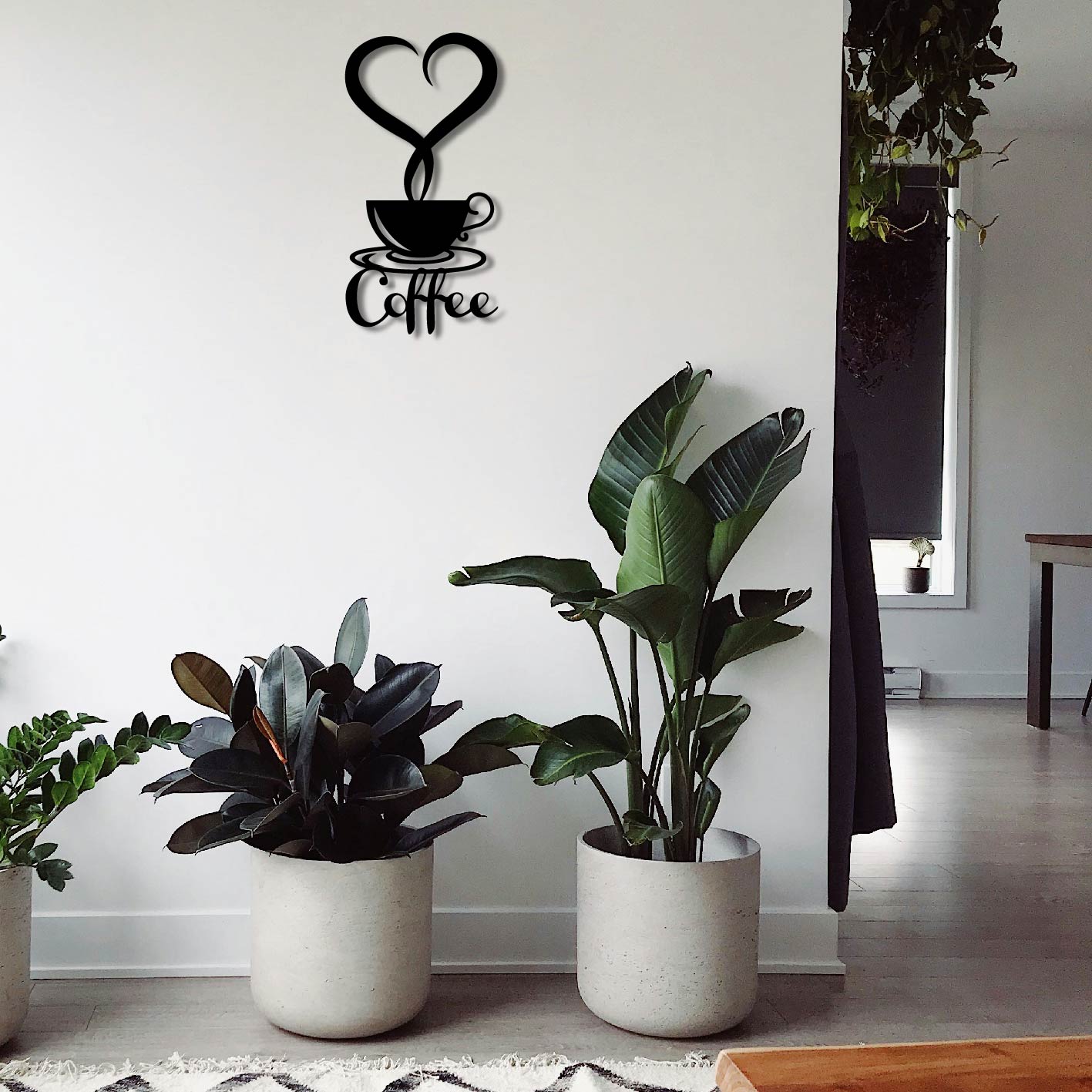 COFFEE HEART METAL WALL ART