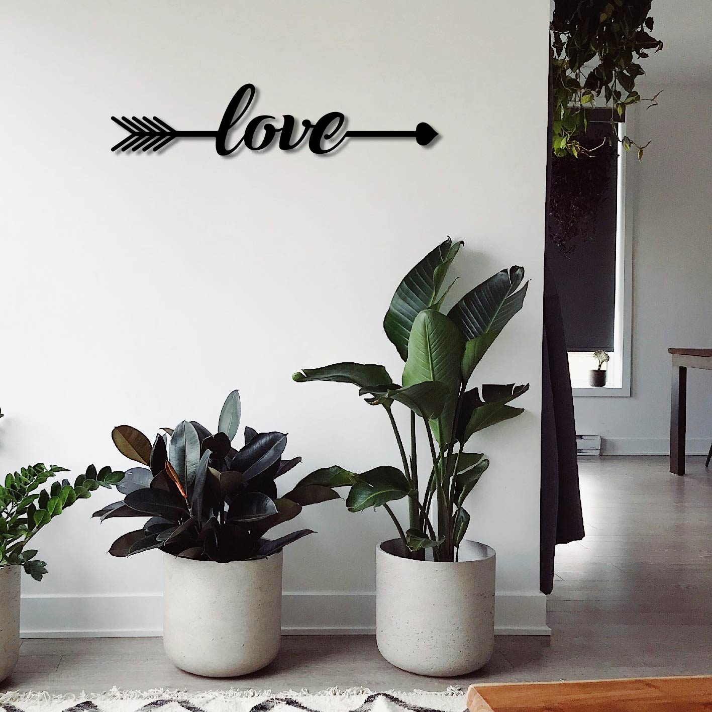ARROW LOVE METAL WALL ART