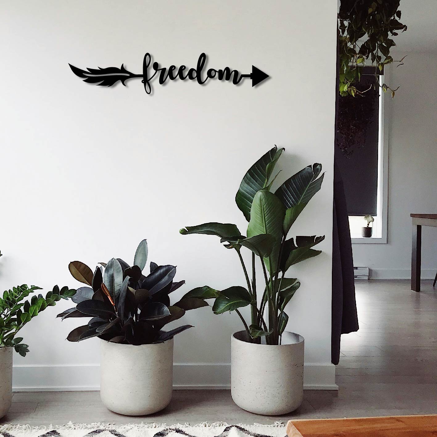 FREEDOM ARROW SIGN METAL WALL ART