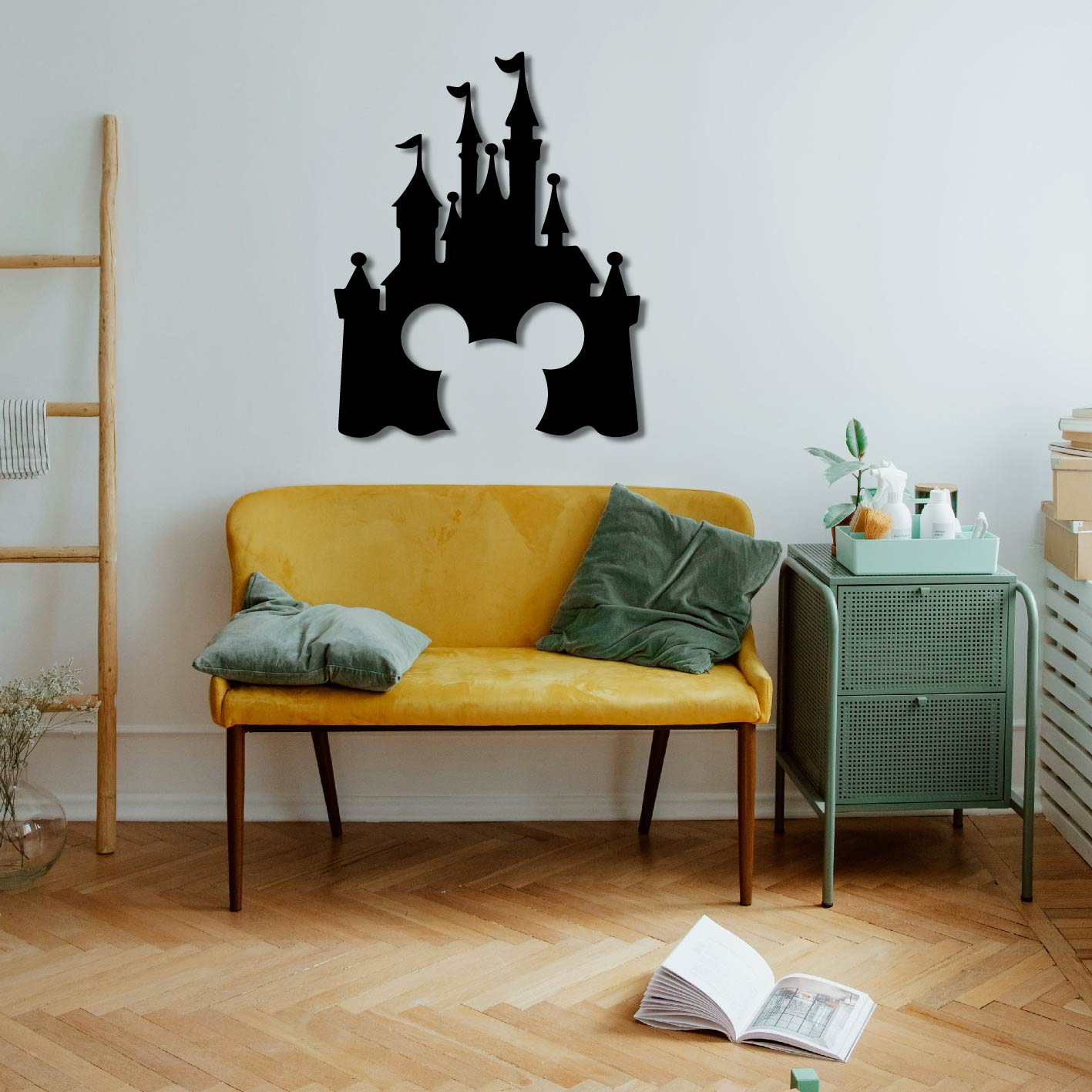 DISNEY MICKEY CASTLE METAL WALL ART