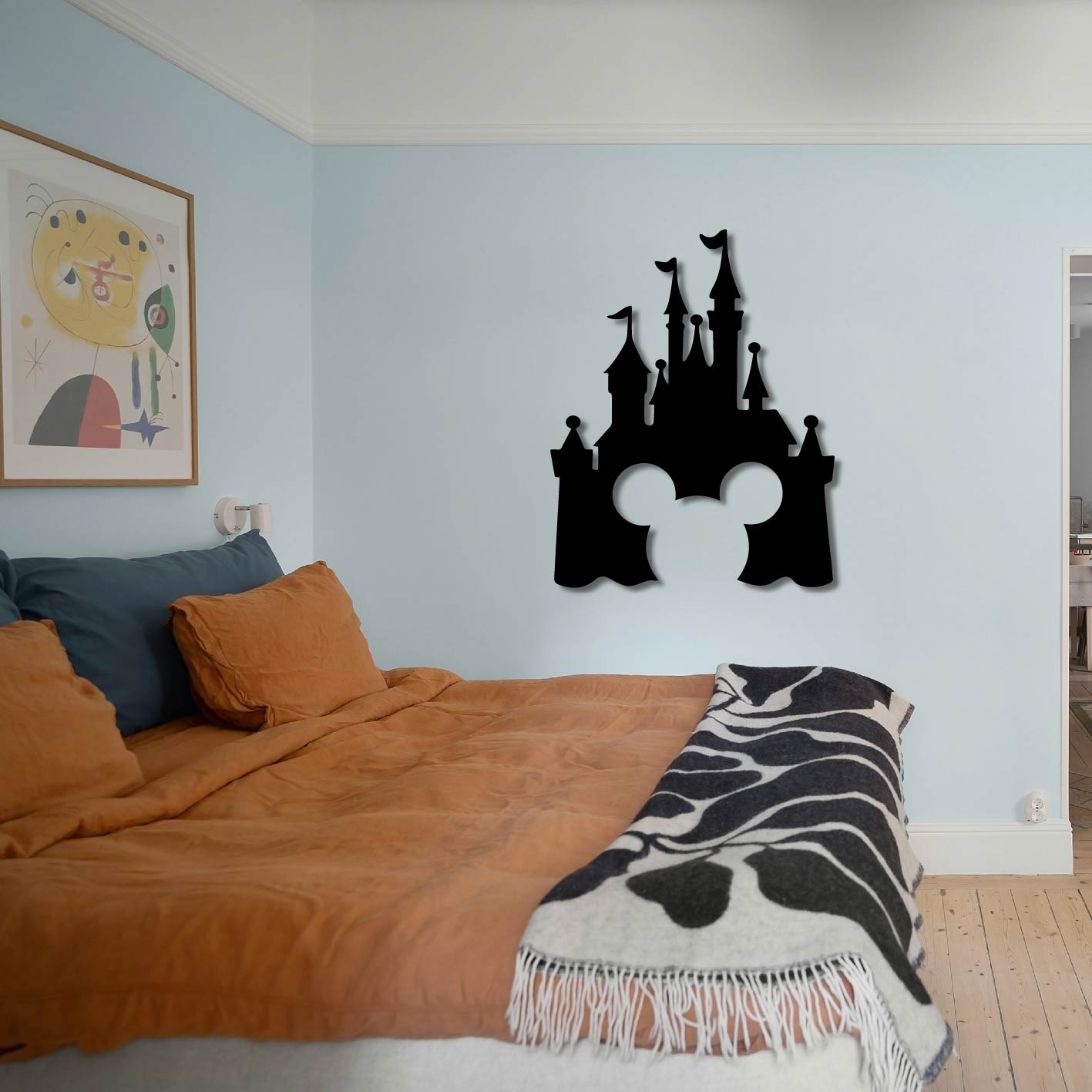 DISNEY MICKEY CASTLE METAL WALL ART