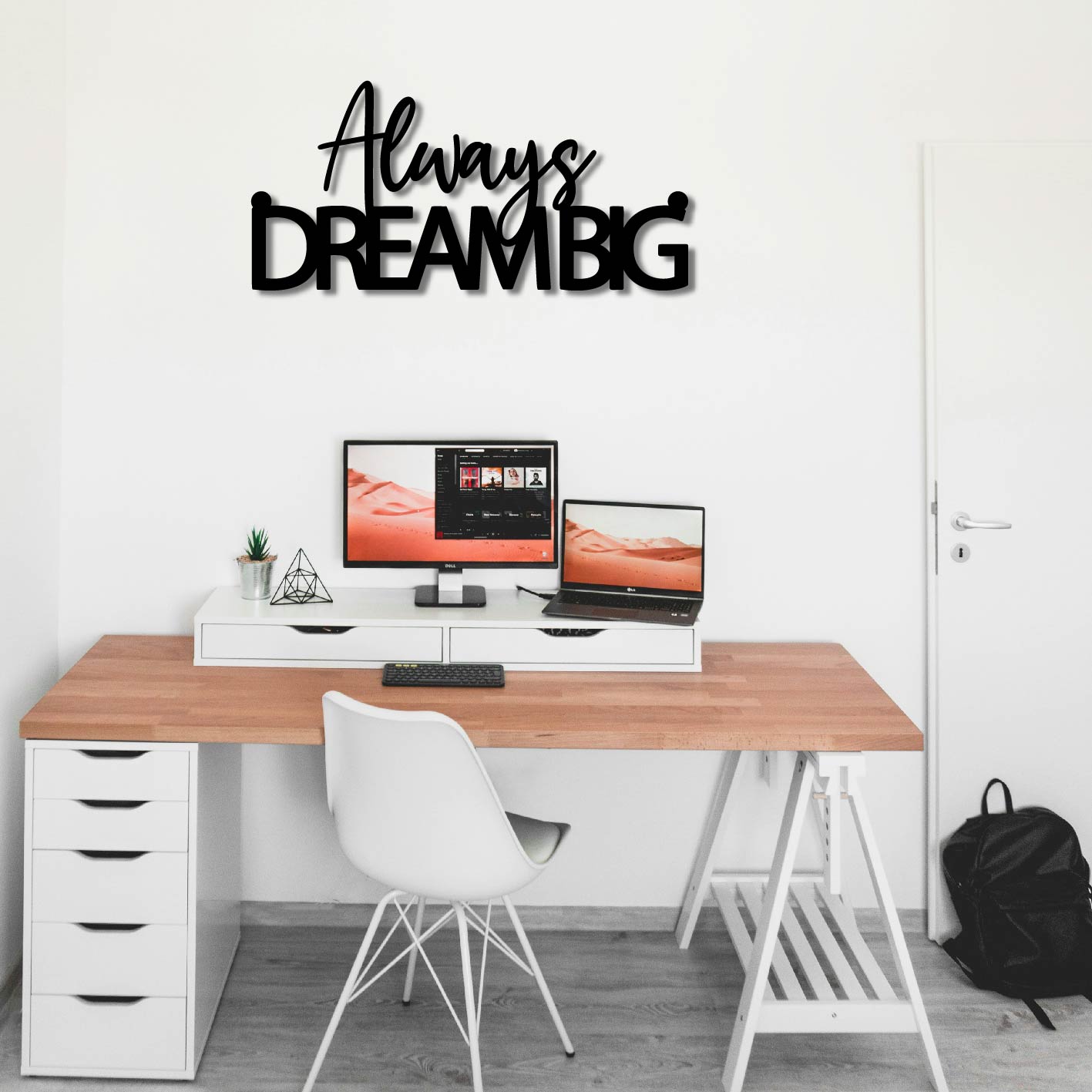 ALWAYS DREAM BIG METAL WALL ART