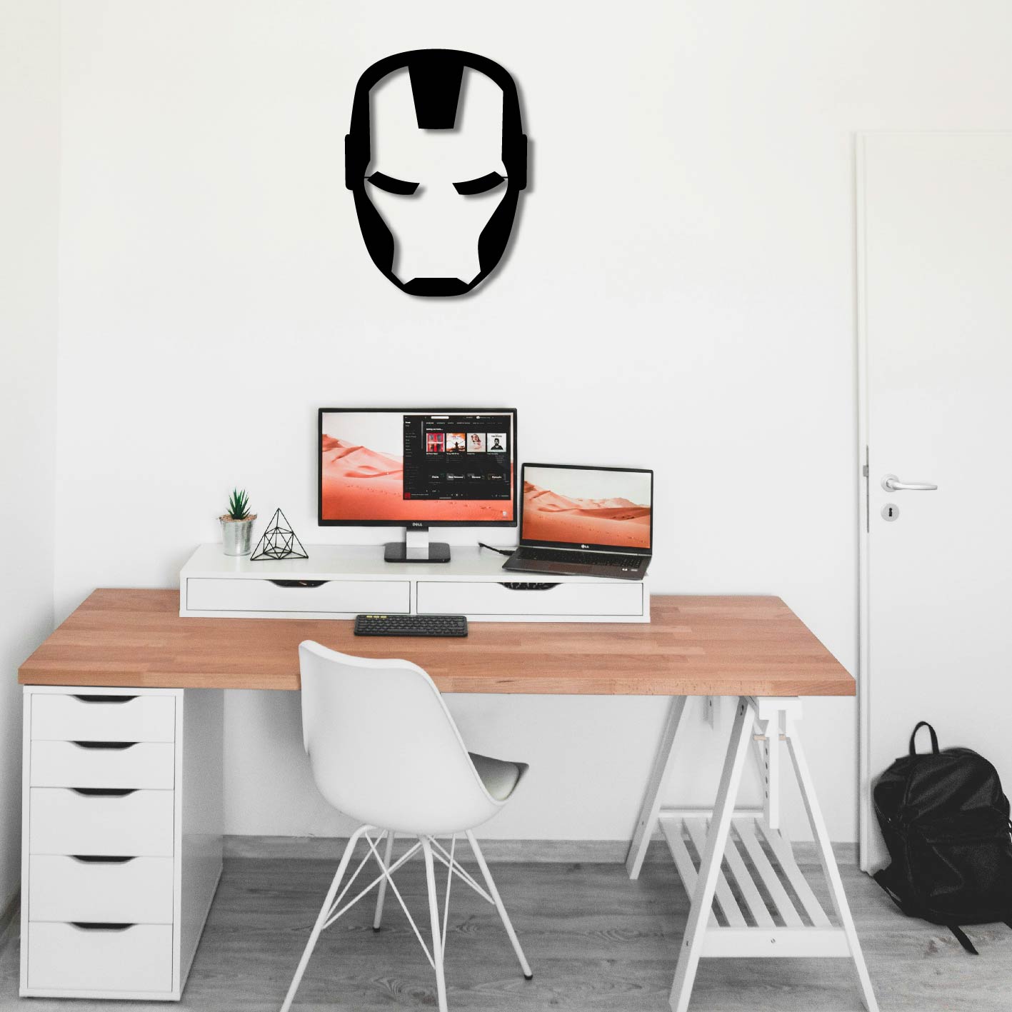 IRONMAN HELMET METAL WALL ART