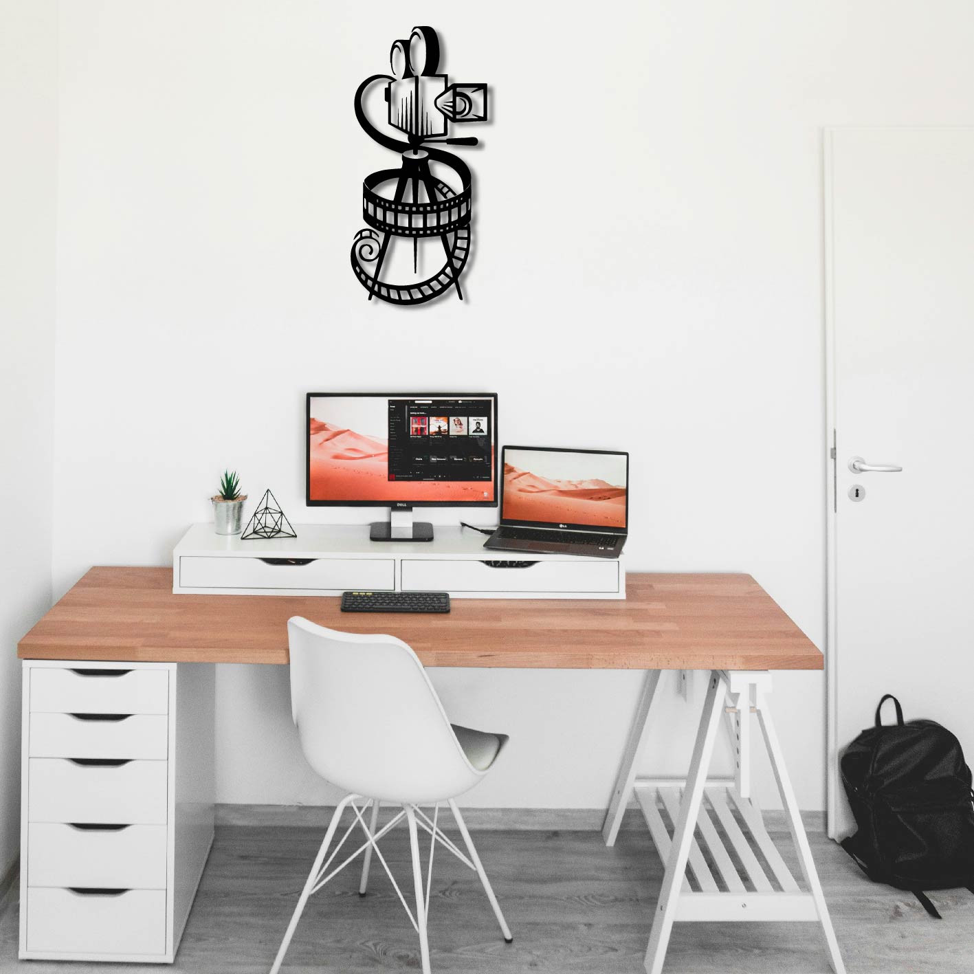 VIDEO CAMERA METAL WALL ART