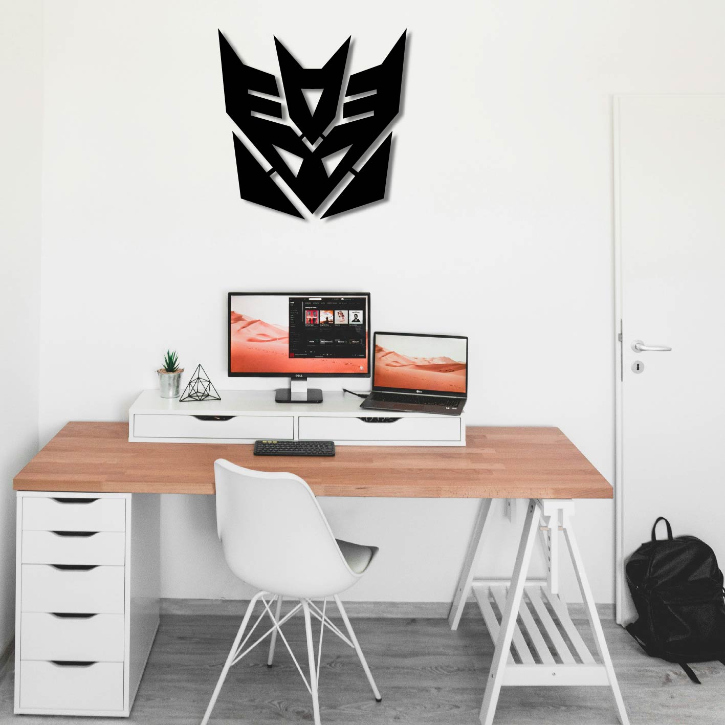 TRANSFORMERS DECEPTICONS LOGO METAL WALL ART